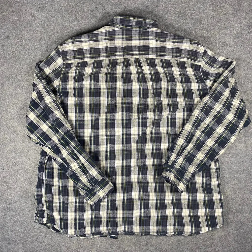 LL Bean Traditional Fit Plaid Flannel‎ Shirt Men's XL Regular Long Sleeve Cotton
